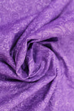 Swirled swatch paisley printed fabric in purple