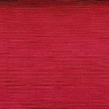 Red swatch of upholstery fabric with a fine horizontal rib