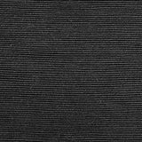 Black swatch of upholstery fabric with a fine horizontal rib
