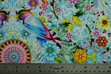 Print "Birds Grace" from the Birds In Paradise collection, with ruler added for scale.