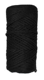 Ball of Phentex Slipper and Craft Yarn out of packaging (black)