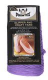 Ball of Phentex Slipper and Craft Yarn in packaging (black currant: light pale purple)