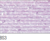 Swatch of Baby Shimmer DK yarn in shade BS3 (pale purple with white shimmer flecks)
