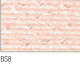 Swatch of Baby Shimmer DK yarn in shade BS8 (pale peach shade with white shimmer flecks)