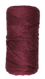 Ball of Phentex Slipper and Craft Yarn out of packaging (burgundy)