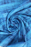 Swirled swatch calico fabric in blue & black blended