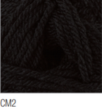 Swatch of Chunky with Merino yarn in shade CM2 (black)