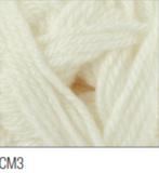 Swatch of Chunky with Merino yarn in shade CM3 (off white)