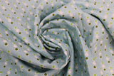 Swirled swatch small print fabric in Diagonal Dots on Light Blue