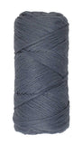 Ball of Phentex Slipper and Craft Yarn out of packaging (dark grey)