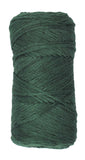 Ball of Phentex Slipper and Craft Yarn out of packaging (deep green)