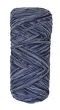 Ball of Phentex Slipper and Craft Yarn out of packaging (denim heather: navy/white marl)