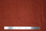 Flat swatch coffee themed fabric in Red Checkers