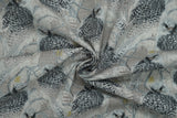 Print "Falcons" from the Falcon Ridge collection, twisted to show drape and texture.