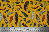 Print "Feather Toss" from the Birds Of A Feather collection, with ruler added for scale.