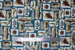 Group swatch assorted fishing themed prints in various styles/colours