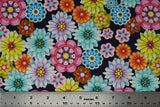Print "Floral Bloom" from the Birds In Paradise collection, with ruler added for scale.