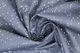 Swirled swatch blossom fabric (navy fabric with tiny scattered white floral heads)