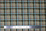 Flat swatch wild and free printed fabric in plaid