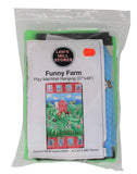 Funny farm play mat/wall hanging DIY Kit packaging front (plastic bag with fabric contents)