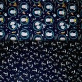 Group swatch nautical themed printed fabrics in various styles/colours