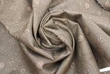 Swirled swatch fabric in Brown Flowery Paisley