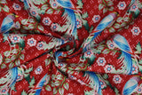 Print "In Harmony" from the Birds In Paradise collection, twisted to show drape and texture.