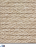 Swatch of Amazon Super Chunky yarn in shade J10 (beige/light tan shade)
