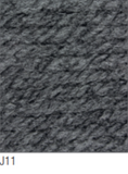 Swatch of Amazon Super Chunky yarn in shade J11 (dark grey shade)