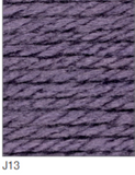 Swatch of Amazon Super Chunky yarn in shade J13 (pale medium purple shade)