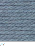Swatch of Amazon Super Chunky yarn in shade J17 (pale blue/purple shade)