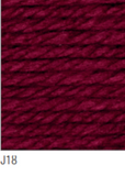Swatch of Amazon Super Chunky yarn in shade J18 (burgundy/purple berry shade)