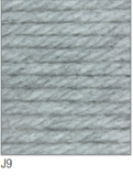 Swatch of Amazon Super Chunky yarn in shade J9 (light grey shade)