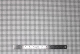 Flat swatch fabric in Light Grey & White Plaid