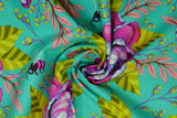 Print "Kabloom" from the Moon Garden collection, twisted to show drape and texture.