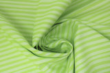 Swirled swatch neon stripes fabric (pale and vibrant lime green horizontal stripes)