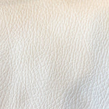 Square swatch faux leather look upholstery fabric in shade white