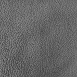 Square swatch faux leather look upholstery fabric in shade charcoal (grey)