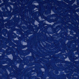 Swatch of blue lace fabric