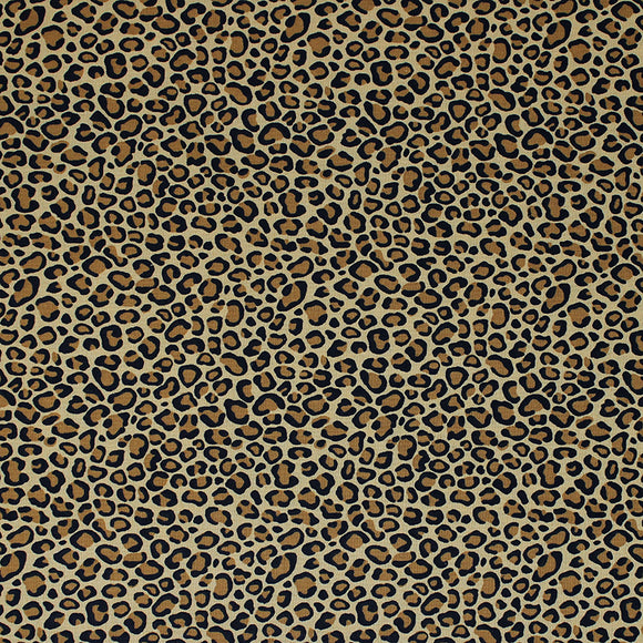 Square swatch Leopard Print fabric (tan fabric with black and dark tan Leopard Print allover)