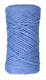 Ball of Phentex Slipper and Craft Yarn out of packaging (light blue)