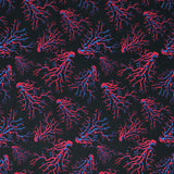 Square swatch Lightning fabric (black fabric with squiggly pink and blue lightning look lines tossed allover)