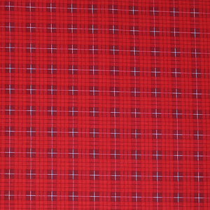 Square swatch wild at heart fabric (bright red fabric with dark red and white plaid lines/squares)