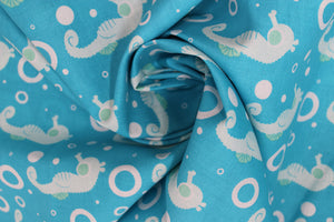 Group swatch of assorted sea life printed fabrics in various prints/colours