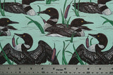 Print "Loons" from the Birds Of A Feather collection, with ruler added for scale.