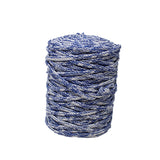 Macrame cord roll in white/royal (blue and white mix)