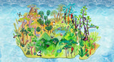 Fabric panel "Madagascar Wildlife Map" from the Madagascar Adventure collection.