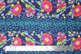 Flat swatch printed fabric in Dotty Flowers