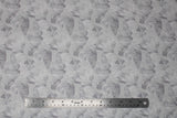 Flat swatch grey lily fabric (light to dark pale grey lilies graphics fabric)
