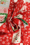 Swirled swatch Christmas printed fabric in Advent Calendar (panel)